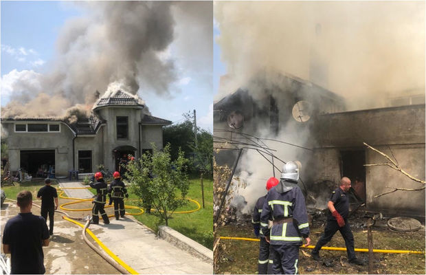 Ukraynada təyyarə yaşayış evinin üstünə düşdü - VİDEO