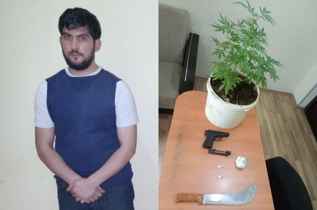 Şabran sakininin üzərindən heroin, evindən isə silah tapıldı - FOTO