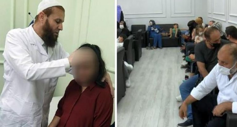 Uşaqları sopa ilə döyərək müalicə etdiyini deyən dələduzun ofisinə basqın edildi - FOTO