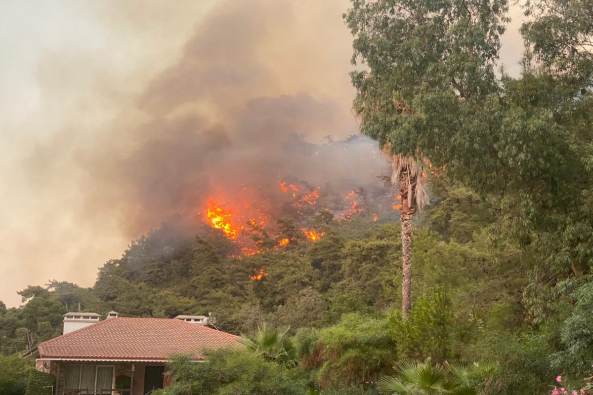 FHN: Yanğınsöndürənlərimiz yeni yanğınla əlaqədar Türkiyənin Denizli bölgəsində əməliyyatlara başlayıb
