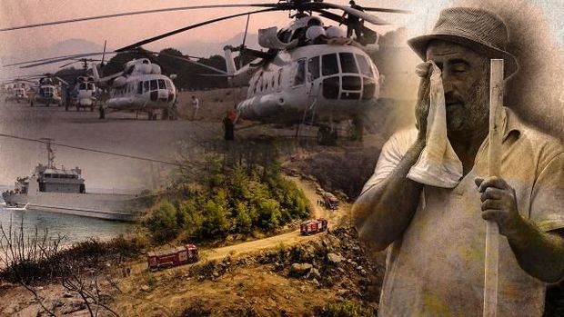 Türkiyədə meşə yanğınları ilə bağlı son vəziyyət - FOTO