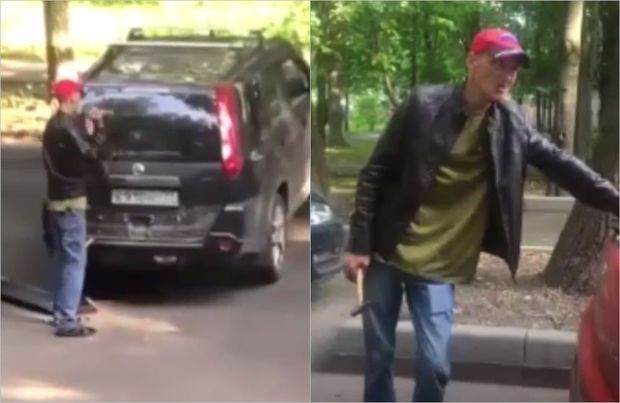 Sevgilisini axtaran gənc səkkiz maşına zərər vurdu - VİDEO