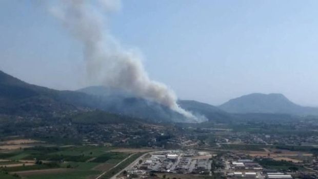 Türkiyədə hava limanı yaxınlığında yanğın meydana gəlib
