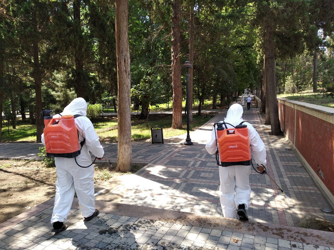 Gəncədə yeni növ koronavirus infeksiyasına qarşı növbəti dezinfeksiya işləri aparılıb - FOTO (ÖZƏL) 