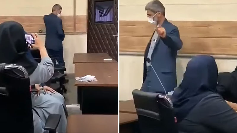 Müdir iclas zalında rəqs etdiyi üçün həbs edildi (VİDEO)