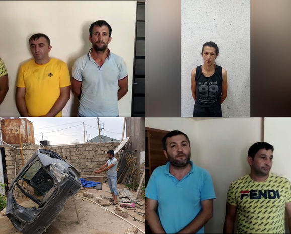 Bakıda avtomobili qaçırıb hissələrə ayıran dəstə saxlanıldı - FOTO/VİDEO