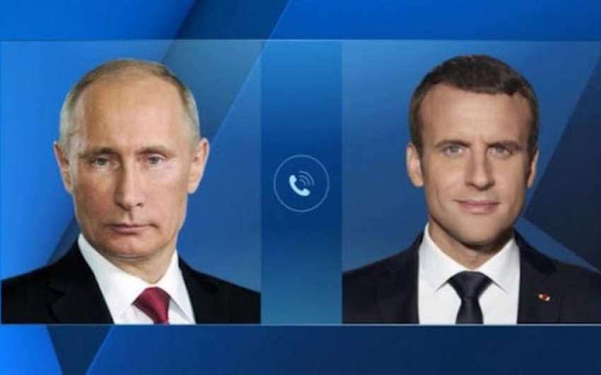 Putin Makronla Qarabağdan danışıb