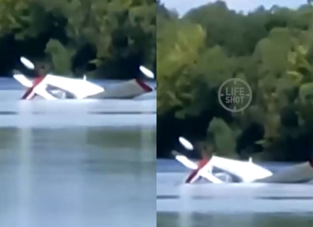 Rusiyada amfibiya-təyyarə Moskva çayına düşdü - VİDEO