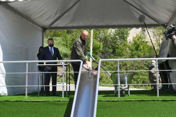 Şuşada “Otel və Konfrans Mərkəzi”nin təməli qoyulub- YENİLƏNİB