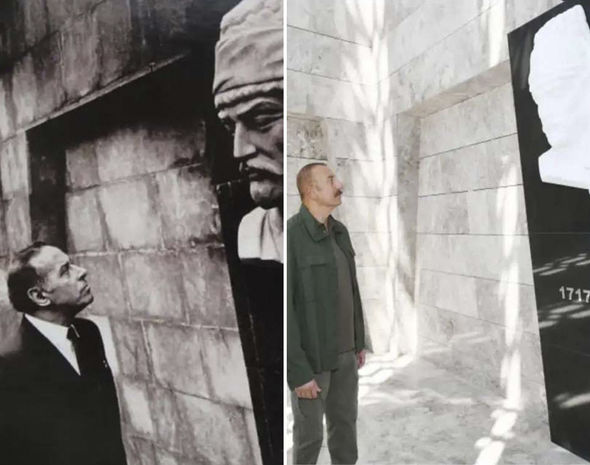 İlham Əliyev 39 il sonra Heydər Əliyevlə şəkil çəkdirdiyi yerdə