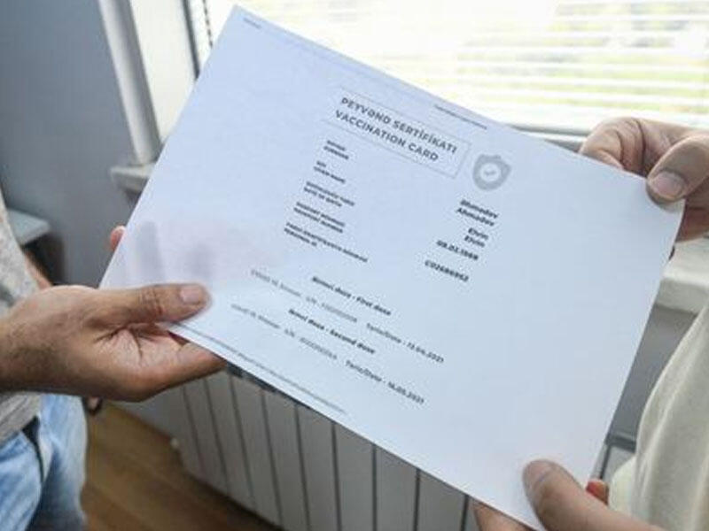 COVID pasportunu və birinci doza vaksin sertifikatını belə əldə edin