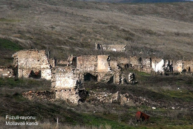 Füzuli rayonunda ermənilərin viran qoyduğu daha bir kənddən görüntülər - VİDEO