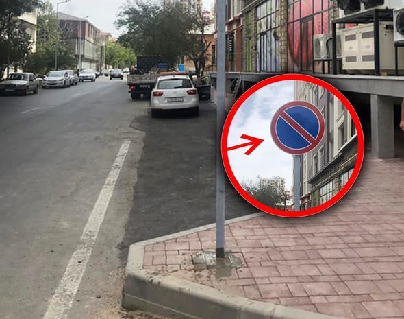 В Баку строительный кооператив организовал незаконную парковку на тротуаре - ФОТО