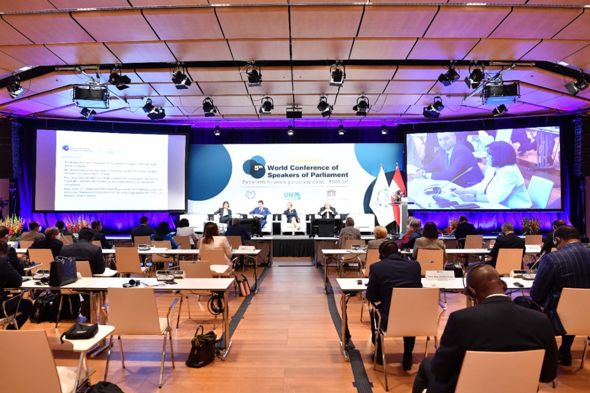 Sahibə Qafarova Vyanada Ermənistan spikerinin əsassız iddialarına cavab verib