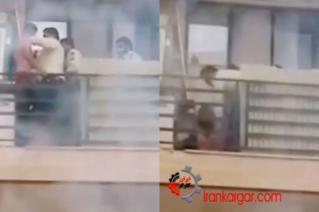 İranda polislər intihardan qurtardıqları şəxsi amansızcasına döydülər - VİDEO