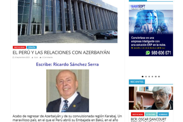 “Peru Jurnalistlər Federasiyası”nın rəhbəri Bakıdakı səfirliyin bərpasına çağırıb – FOTO