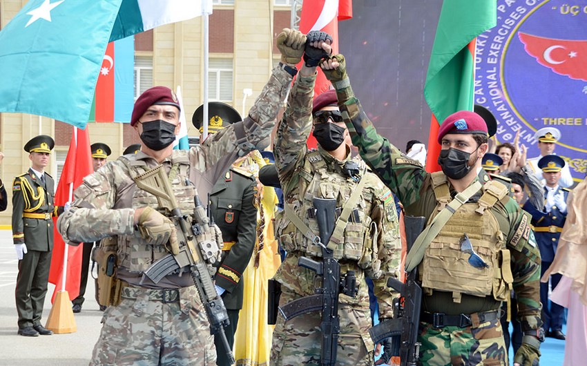 “Üç qardaş - 2021” beynəlxalq təliminin açılışına həsr olunan təntənəli mərasim keçirilib