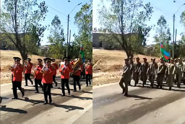 Şuşada hərbi yürüş keçirildi - VİDEO