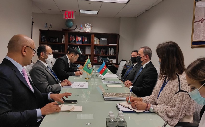 Ceyhun Bayramov Nayif Fəlah Mübarək Əl-Hacraf ilə görüşüb