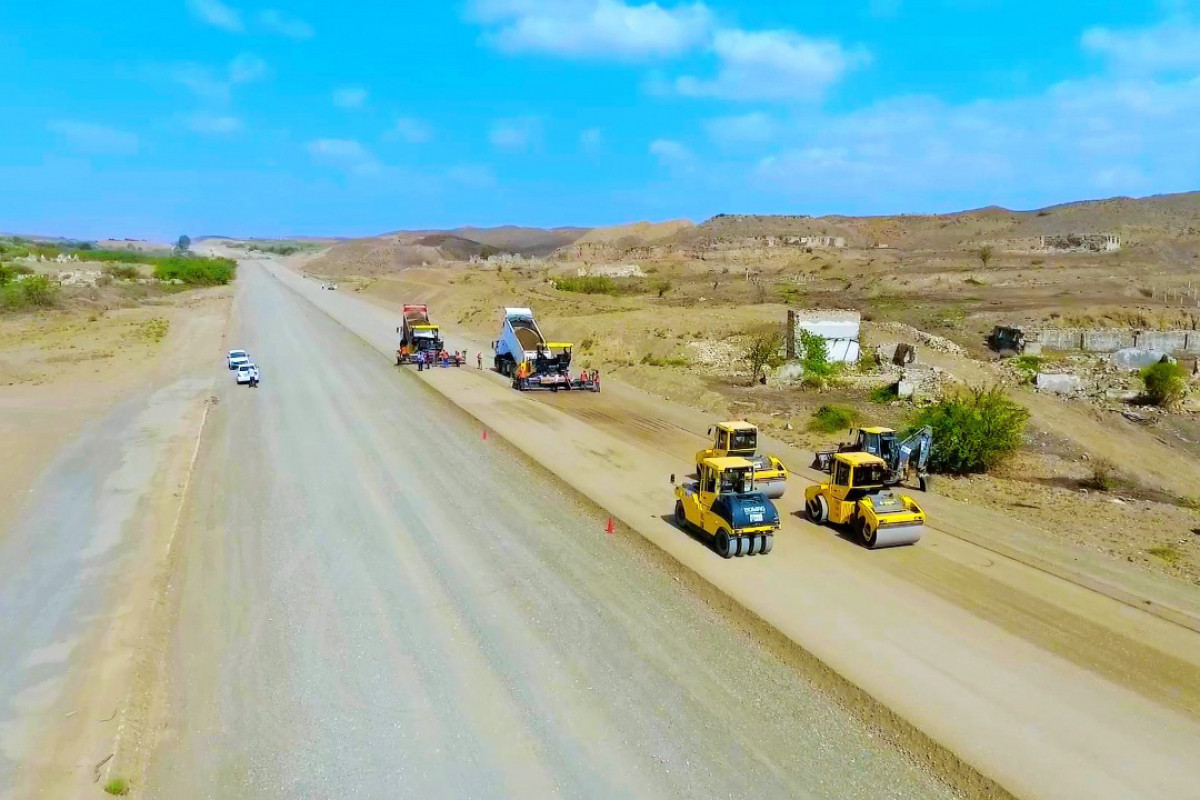 Şükürbəyli-Cəbrayıl-Hadrut avtomobil yolunun tikintisi sürətlə davam etdirilir - FOTO