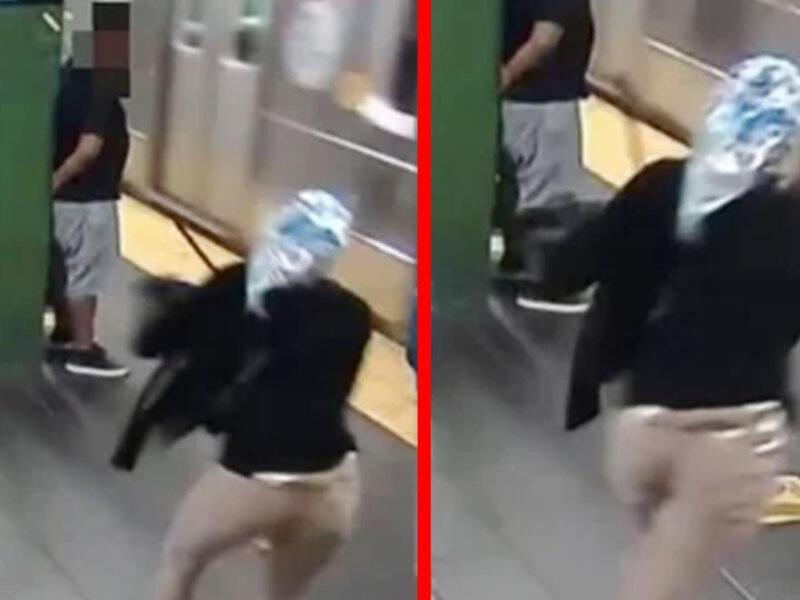 Metro stansiyasında dəhşət yaşandı - qadını itələyib qatarın altına atdı- VİDEO
