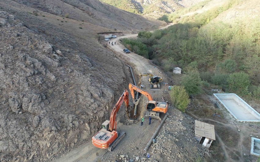 Şuşanın içməli su təchizatı sisteminin yenidən qurulmasına başlanılıb