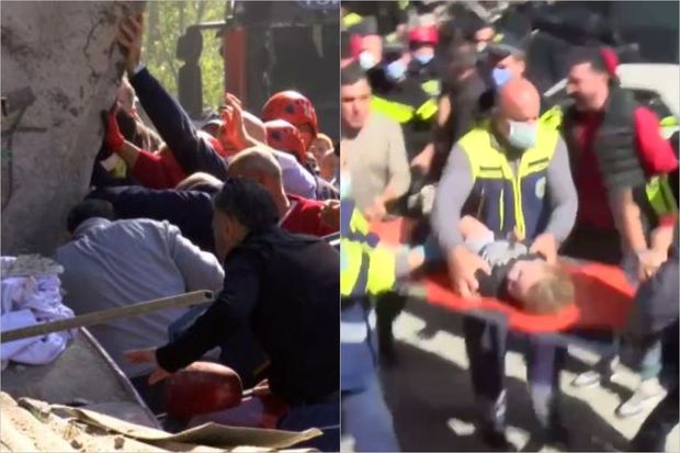 Появилось видео спасения младенца из-под завалов жилого дома в Батуми