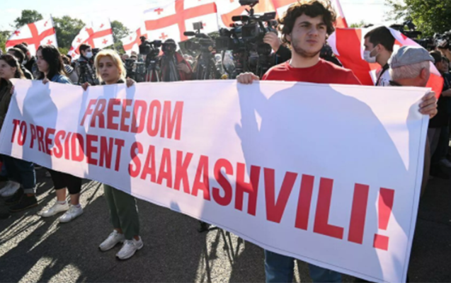Saakaşviliyə dəstək aksiyasında 4 nəfər saxlanıldı
