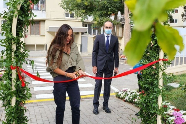 Leyla Əliyevanın iştirakı ilə “Bizim həyət” layihəsində abadlaşdırılan növbəti həyətin açılışı olub - FOTO