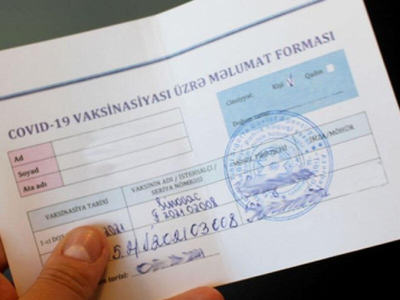 Azərbaycanda əks-göstəriş sertifikatı alanların sayı açıqlandı