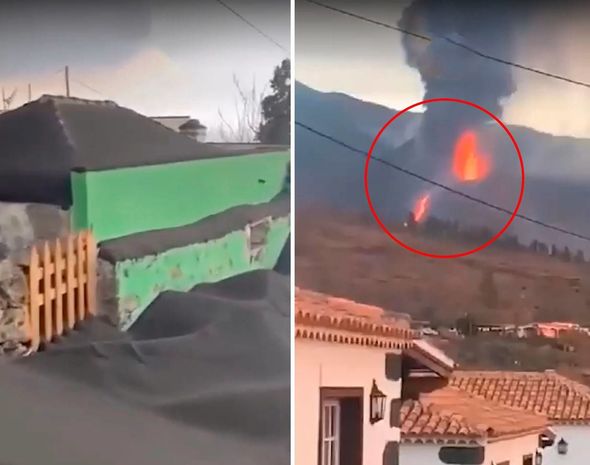 Kəndin evləri vulkan külünün altında qaldı - VİDEO