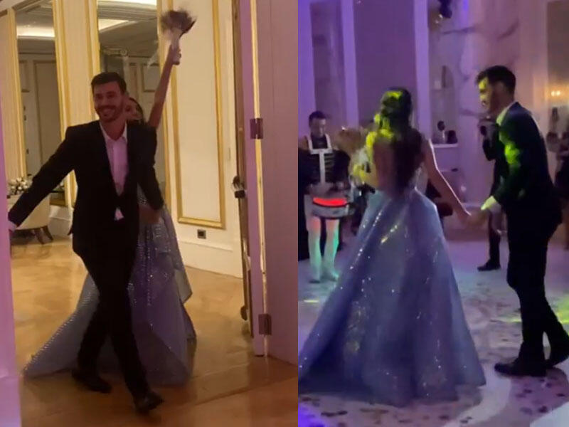 Bakıda qeyri-adi toy - Türkiyəli futbolçu azərbaycanlı qızla ailə qurdu - VİDEO