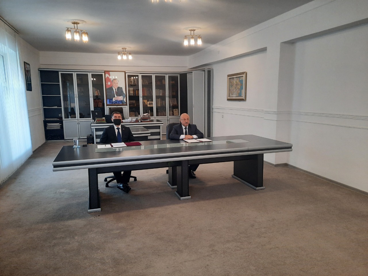 Mingəçevirdə müstəqilliyimizin bərpasının 30 illiyinə həsr olunmuş  videokonfrans keçirilib - FOTOLAR