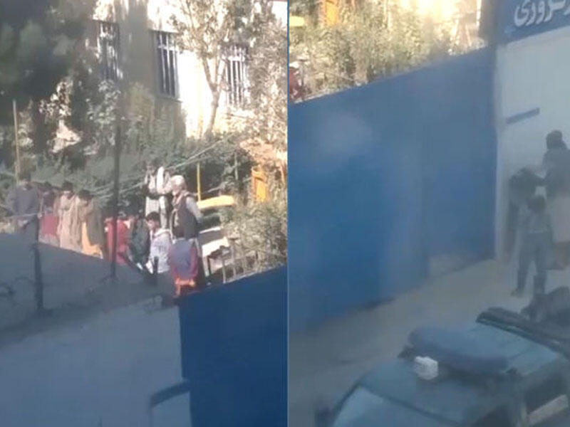 “Taliban” döyüşçüləri şagirdləri sıraya düzüb cəzalandırdı