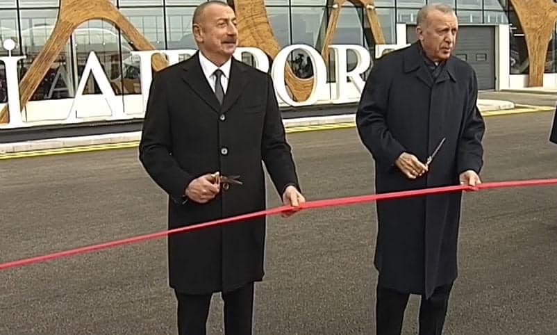 Prezident İlham Əliyev və Rəcəb Tayyib Ərdoğan Füzuli Beynəlxalq Hava Limanının rəsmi açılışını ediblər