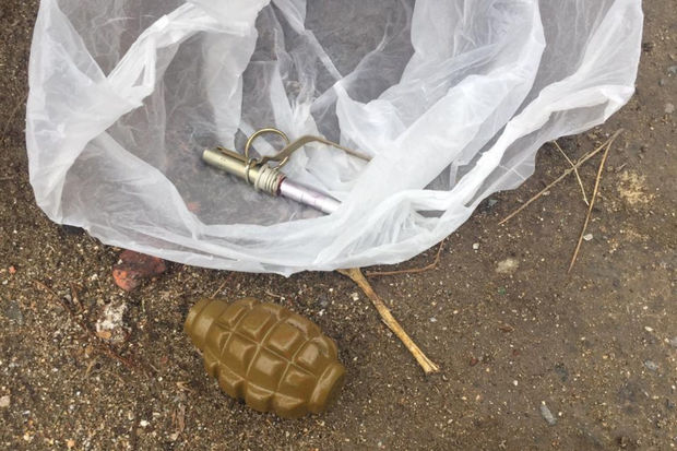 Bakıda əl qumbarası tapıldı - FOTO/VİDEO