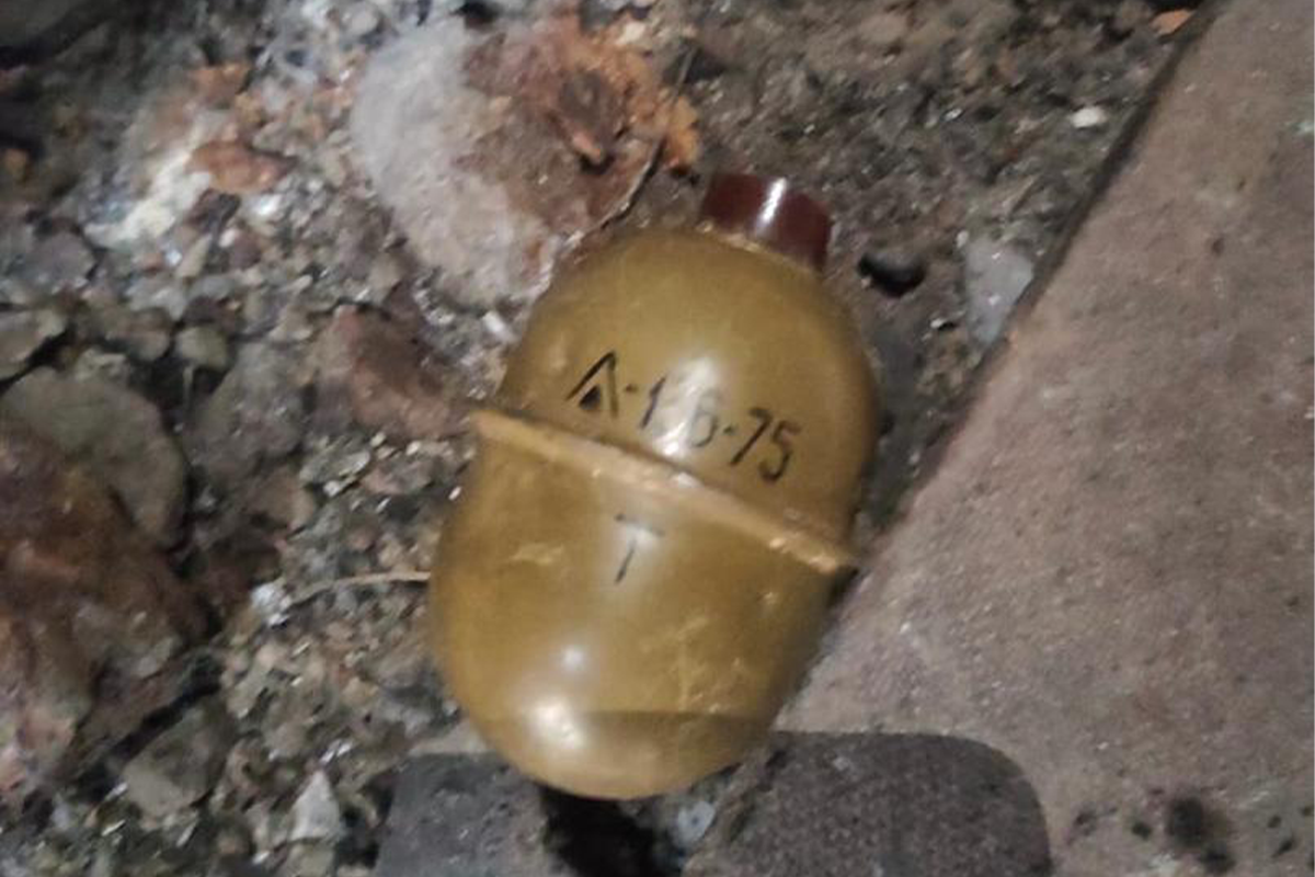 Bakıda küçədə qumbara aşkarlanıb - FOTO