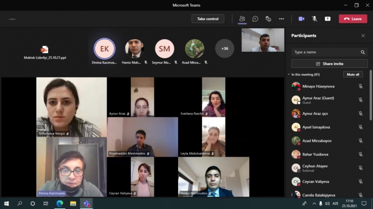 Bakı Dövlət Universiteti və Mingəçevir Dövlət Universitetinin birgə təşkilatçılığı ilə məktəb idarəetməsi təlimləri uğurla başa çatıb
