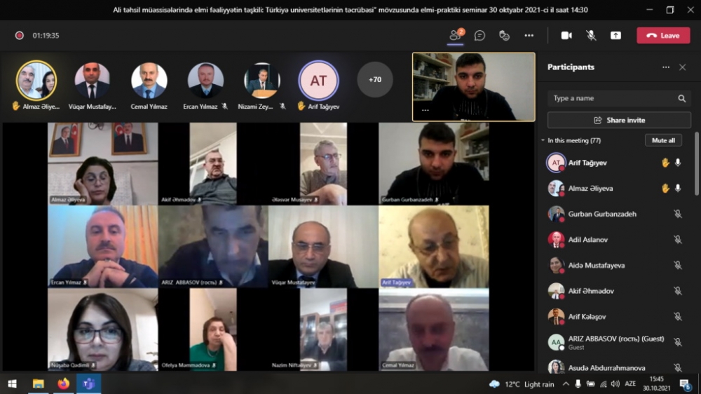 Mingəçevir Dövlət Universitetində türkiyəli professorların iştirakı ilə elmi-praktiki seminar keçirilib