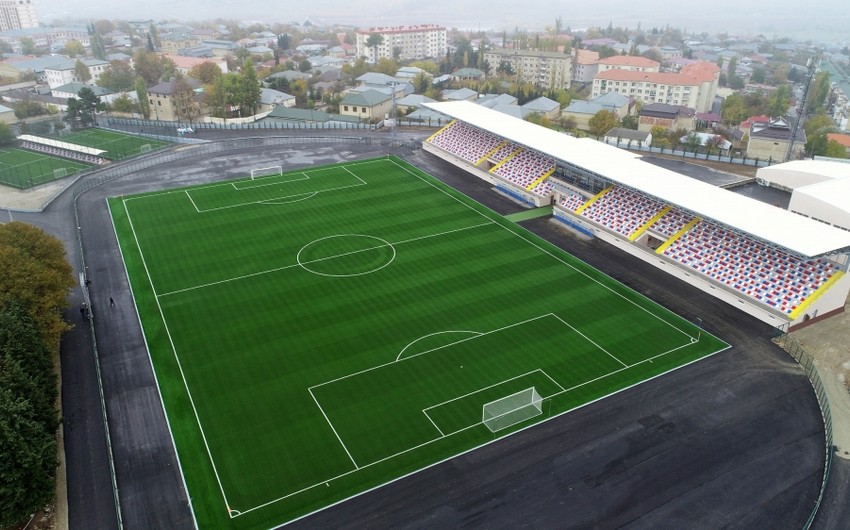 Şamaxı şəhər stadionunun açılışı olub - YENİLƏNİB + FOTO