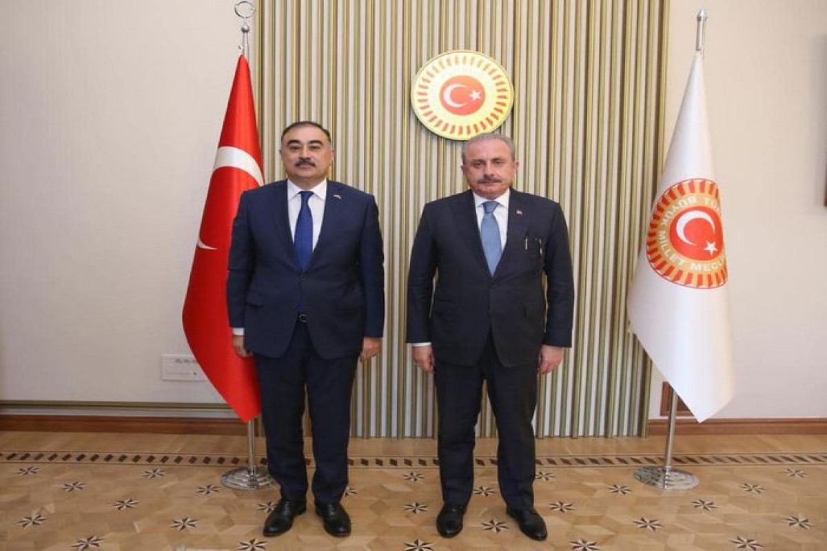 Mustafa Şentop Azərbaycan səfirini qəbul edib