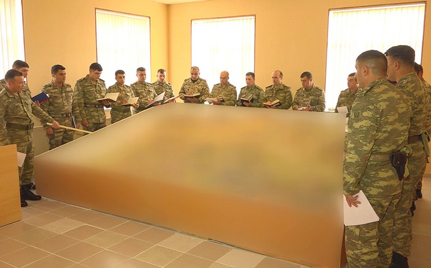 Naxçıvan Qarnizonu Qoşunlarında komanda-qərargah təlimi davam edir