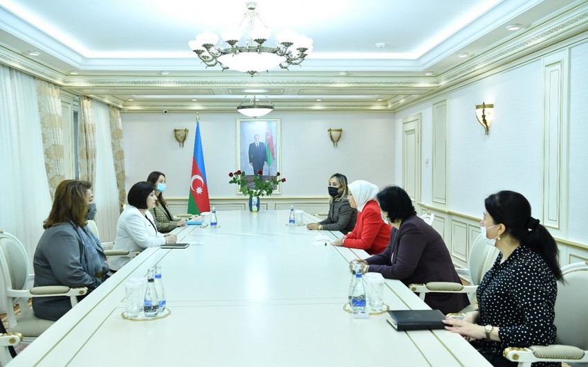 Sahibə Qafarova Azərbaycanda səfərdə olan türkiyəli qadın deputatlarla görüşüb