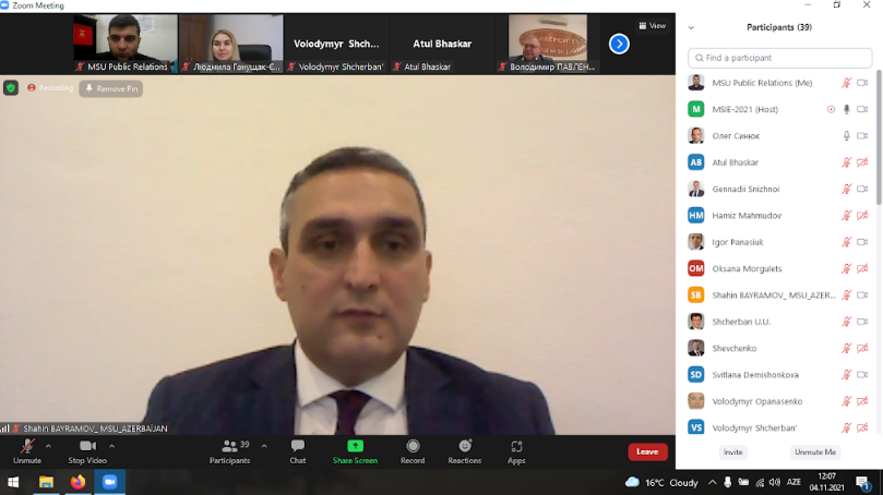 Mingəçevir Dövlət Universiteti Ukraynada keçirilən beynəlxalq konfransda təmsil olunub