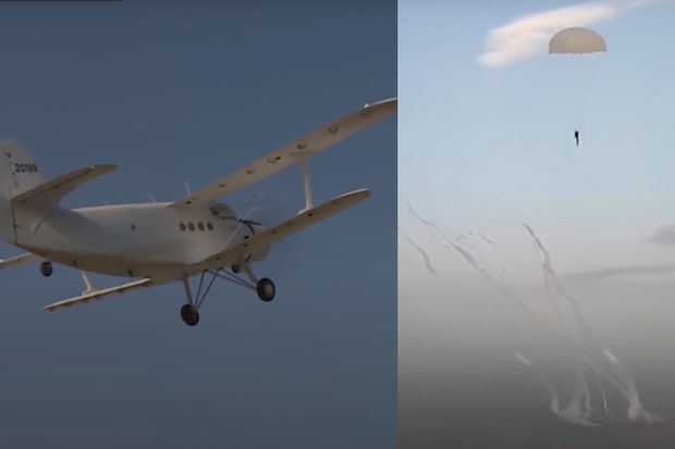 “Kukuruznik”lər Vətən müharibəsində: Pilot paraşütlə tullanır, düşmən “yem”i udur – VİDEO