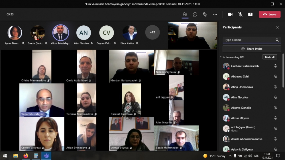 Mingəçevir Dövlət Universitetində Dünya Elm Gününə həsr olunan seminar keçirilib