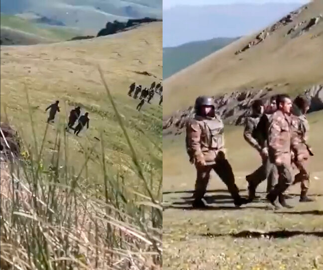 Azərbaycan hərbçiləri erməni əsgərlərini ərazilərimizdən belə qovdu - VİDEO