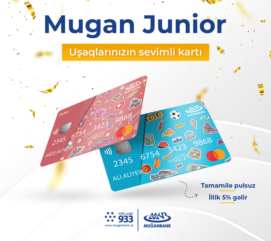 Muğanbank pulsuz uşaq kartı təqdim edir