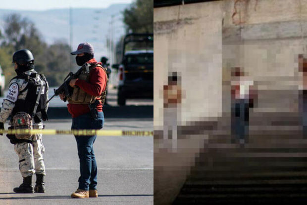 Meksikada dəhşət: İnsanları körpüdən asdılar- FOTO