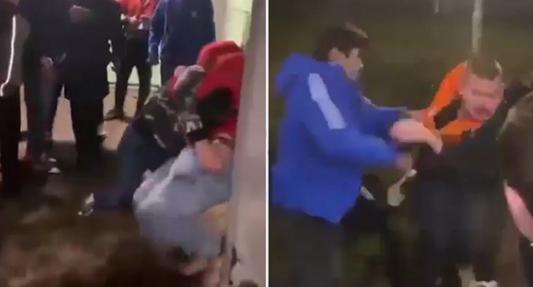 Kütləvi dava: silah çıxarmağına peşman oldu - VİDEO